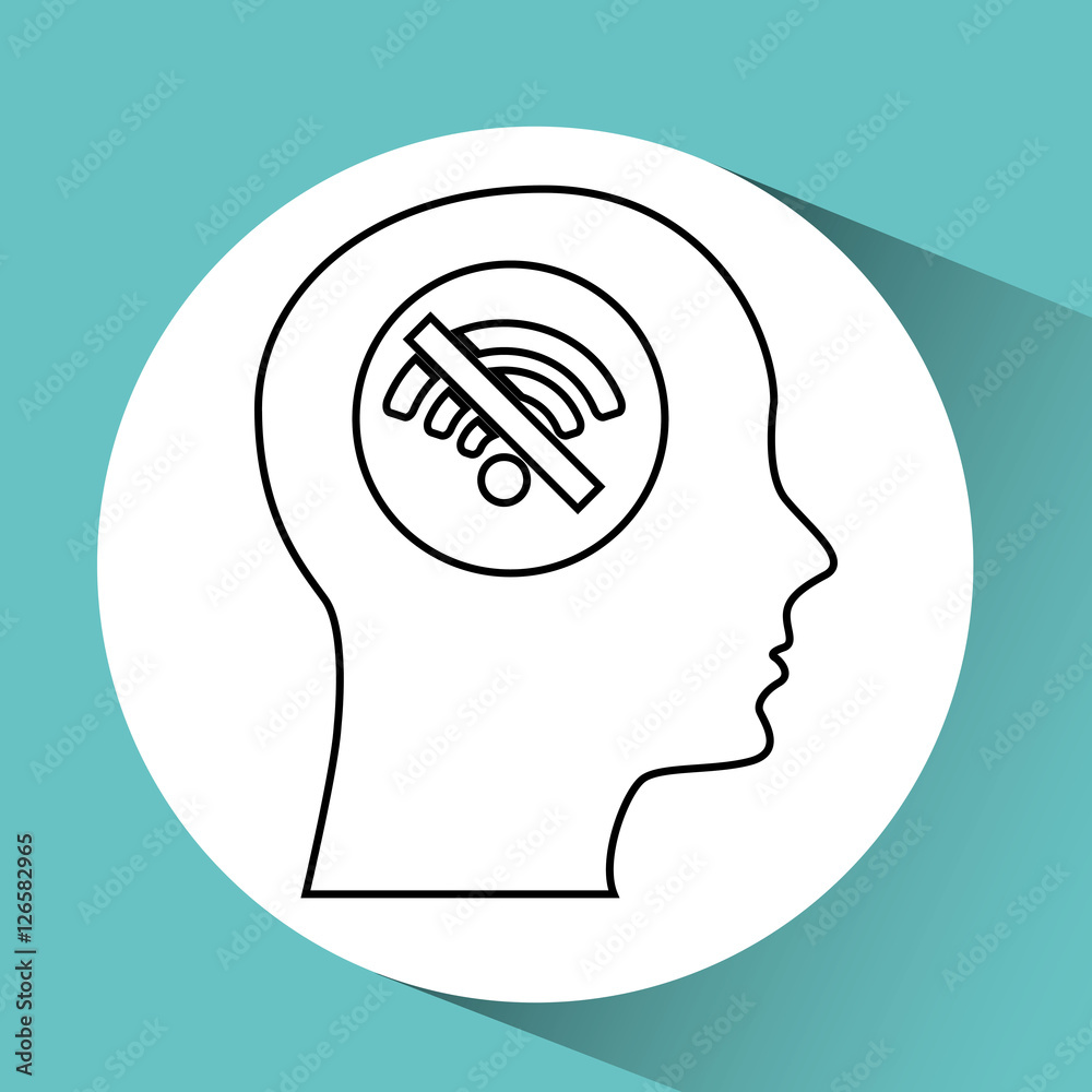 silhouette head wireless wifi icon vector illustration eps 10 silhouette head wireless wifi icon vector illustration eps 10