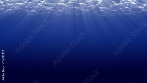 Underwater background, 3d illustration photo