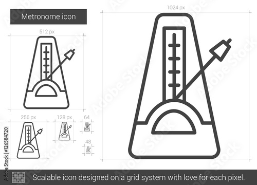 Metronome line icon.