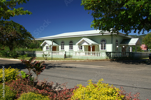 Protestant temple of Tubuai, Tahiti photo