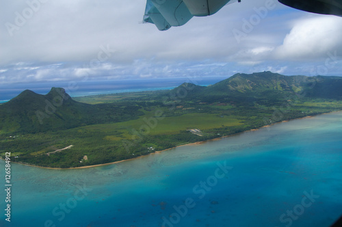 Aerial view of Tubuai, French Polynesia photo