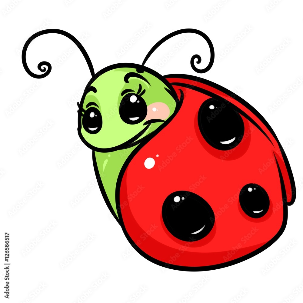 Insect ladybug cartoon illustration isolated image character Stock ...