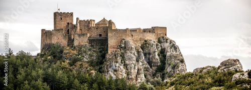 Fotografia, Obraz Landscape with Loarre Castle in Huesca, Aragon in Spain