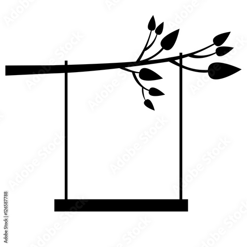 tree swing icon image vector illustration design 
