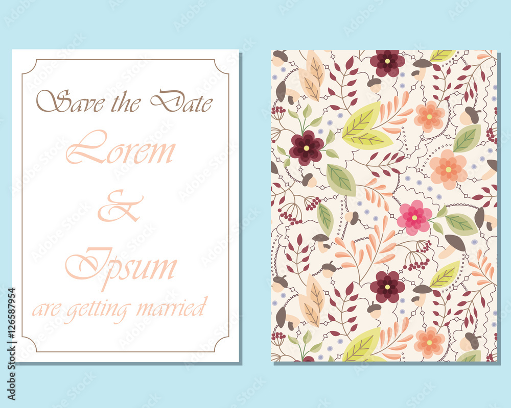 Obraz premium wedding invitation template