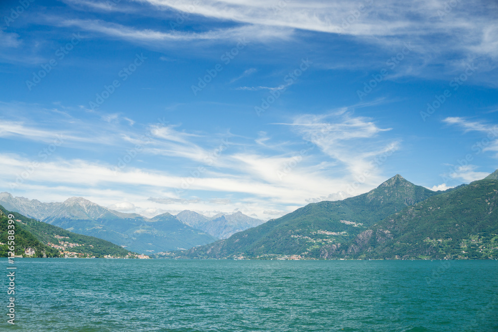 Mountains in Italy near the lake Como in summer