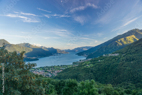 Mountains in Italy near the lake Como in summer