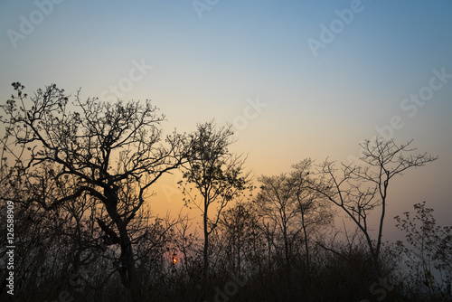 sunset in Lao