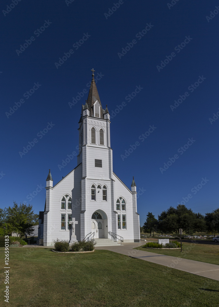 White wooden church