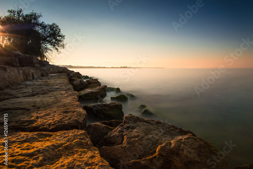 Abendstimmung am Seeufer, Bodensee