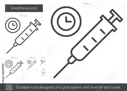 Anesthesia line icon.