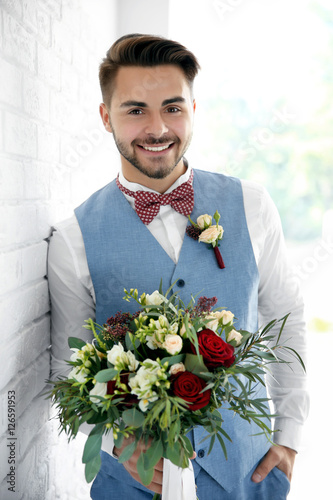Groom on his wedding day