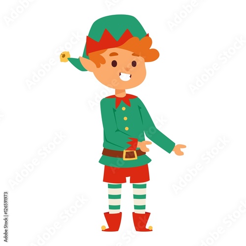Santa Claus kid cartoon elf helper