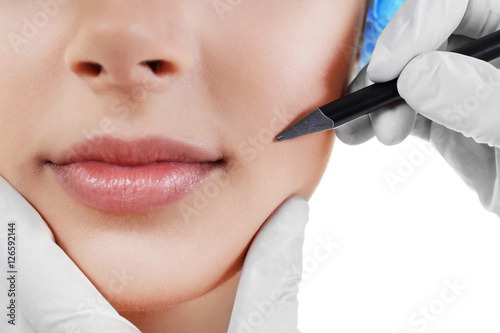 Plastic surgery concept. Ha...