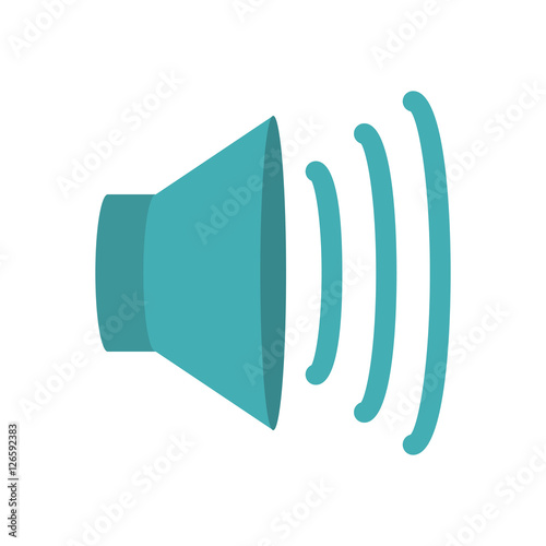 volume audio speaker icon over white background. vector illustration