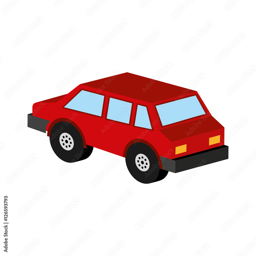 red car coupe icon design vector illustration eps 10