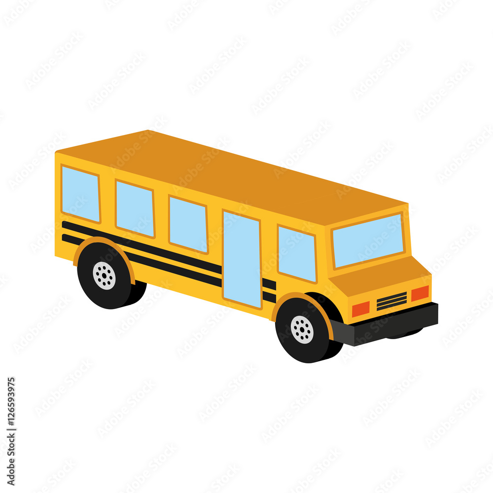 bus yellow school icon design vector illustration eps 10