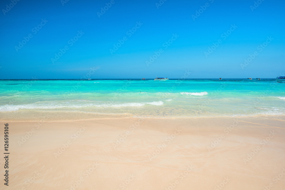 Wonderful the exotic beach in summer, Located Tachi Island, Thailand