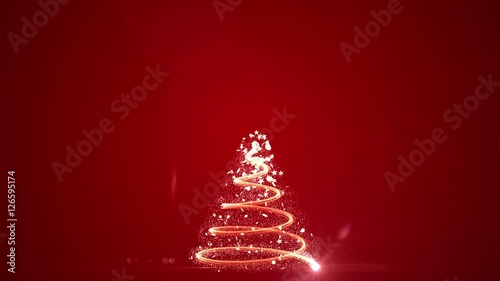 Christmas tree with falling nimation, different colors