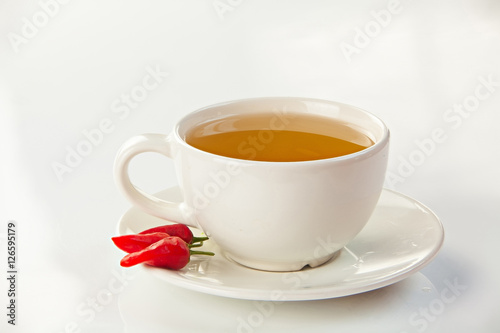 delicious hot tea from pepper