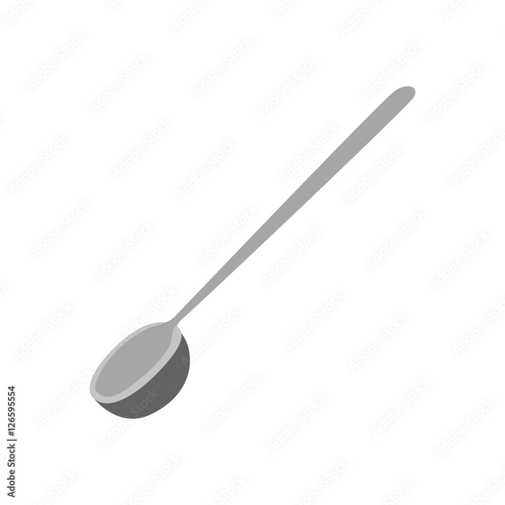 soup spoon icon over white background. kitchen utensils design. vector illustration soup spoon icon over white background. kitchen utensils design. vector illustration