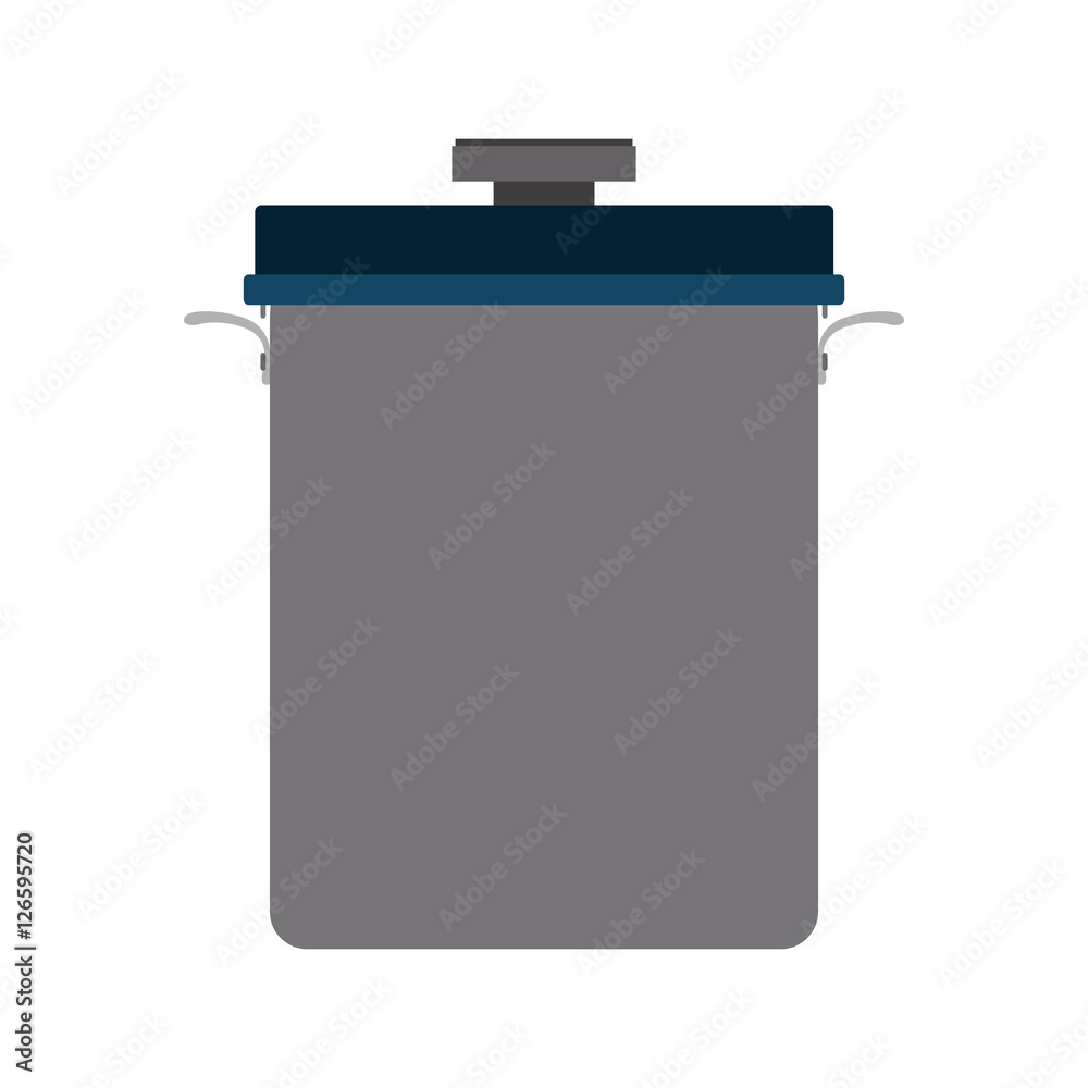 stock pot with blue cap. kitchen utensils design. over white background. vector illustration stock pot with blue cap. kitchen utensils design. over white background. vector illustration