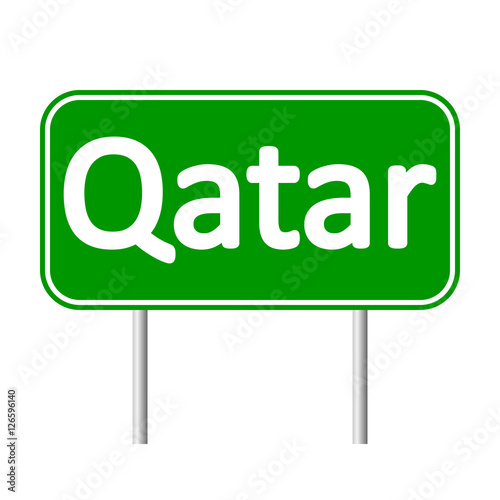 Qatar road sign. photo