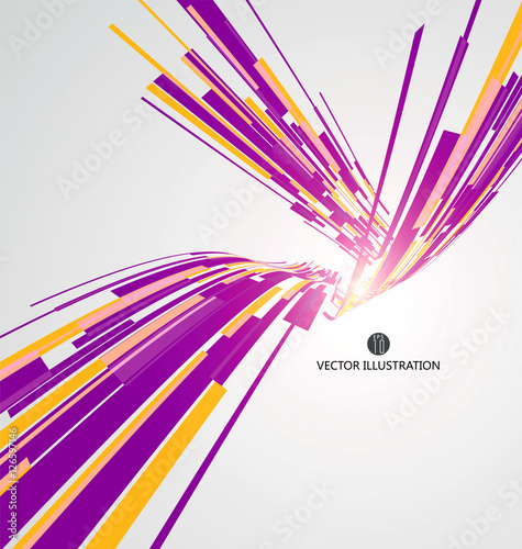 Abstract graphic sense of perspective, line components.