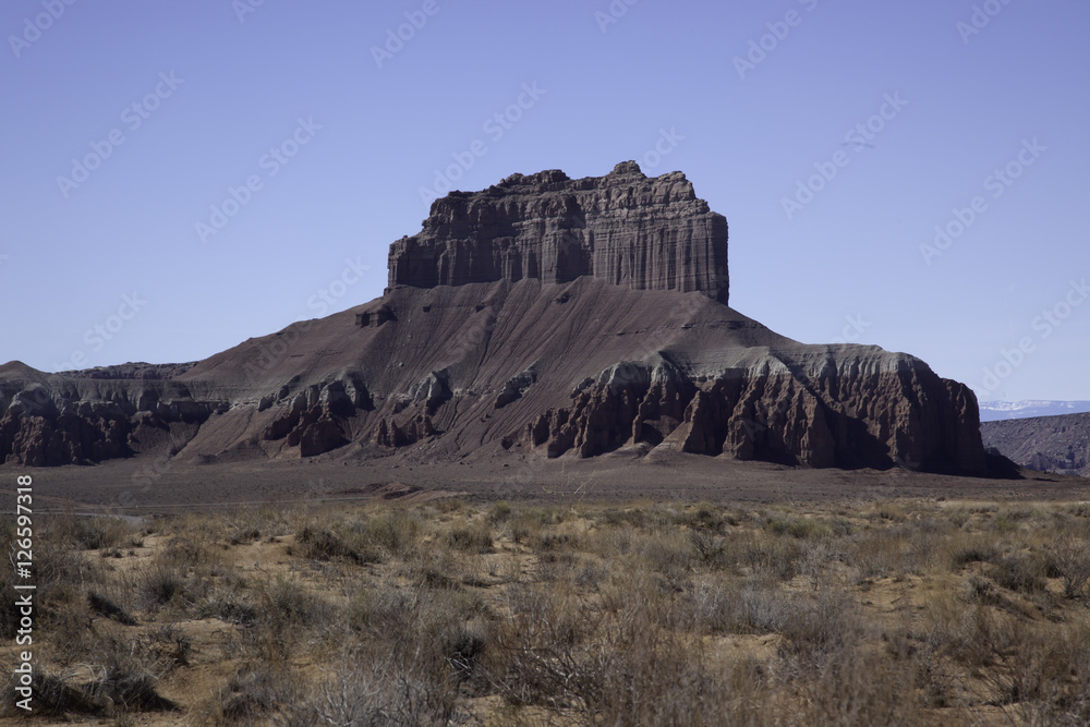 Weathered mountain of rock