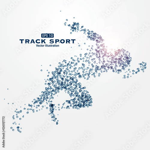 Sports Graphics particles, vector illustration.