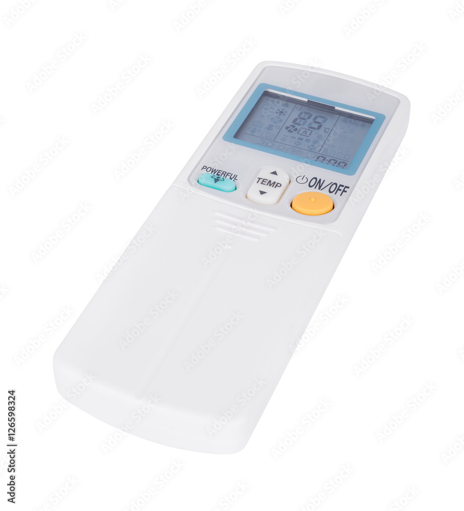 air conditioner remote control isolated on white background air conditioner remote control isolated on white background
