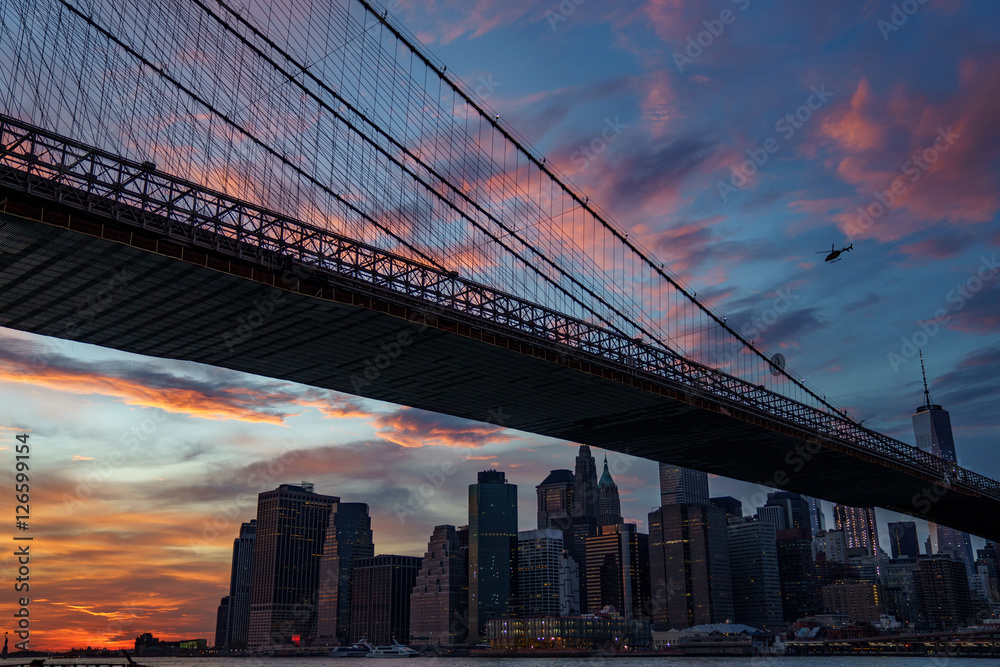 Obraz premium Manhattan Sunset z Brooklynu
