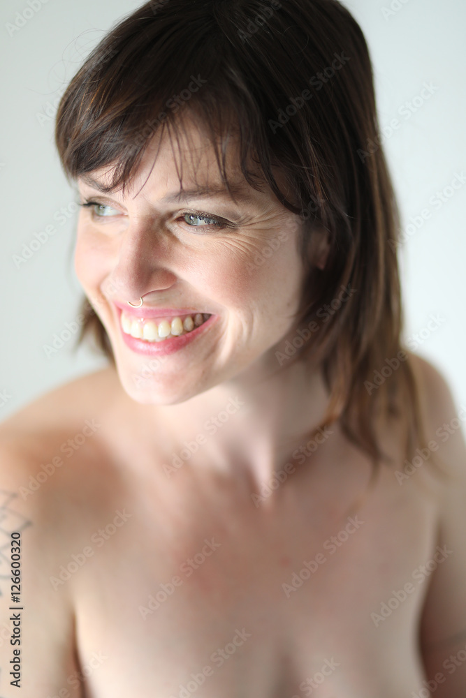 Beautiful Woman with Brown Hair and Beautiful Green Eyes Beautiful Woman with Brown Hair and Beautiful Green Eyes