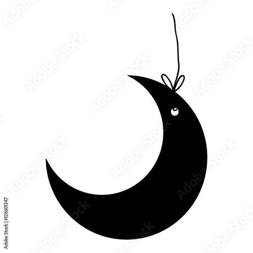 moon ornament icon image vector illustration design 
