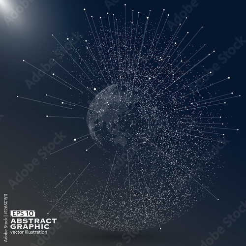 World map point, line, composition, representing the global, Global network connection,international meaning.