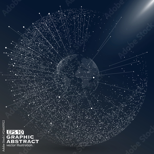 World map point, line, composition, representing the global, Global network connection,international meaning.
