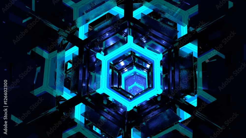 Abstract Loopable Background with nice sci fi tunnel