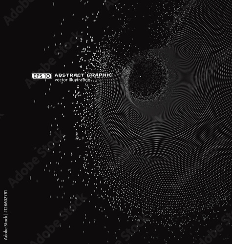 Composed of particles swirling abstract graphics