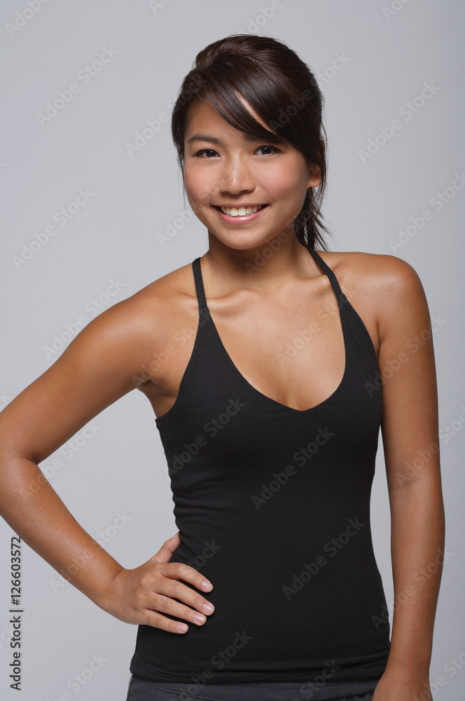 Young woman smiling at camera Young woman smiling at camera