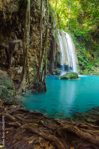 Erawan waterfall in Kanchanaburi  Thailand