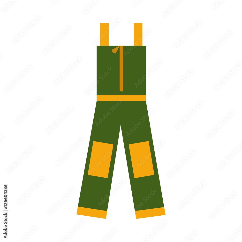 Vector cartoon flat worker uniform overall Vector cartoon flat worker uniform overall