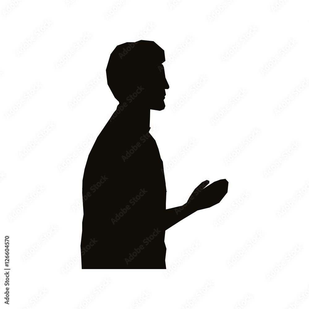man silhouette profile icon image vector illustration design 