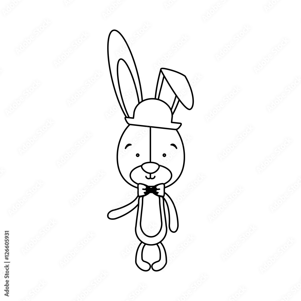 rabbit or bunny icon image vector illustration design 
