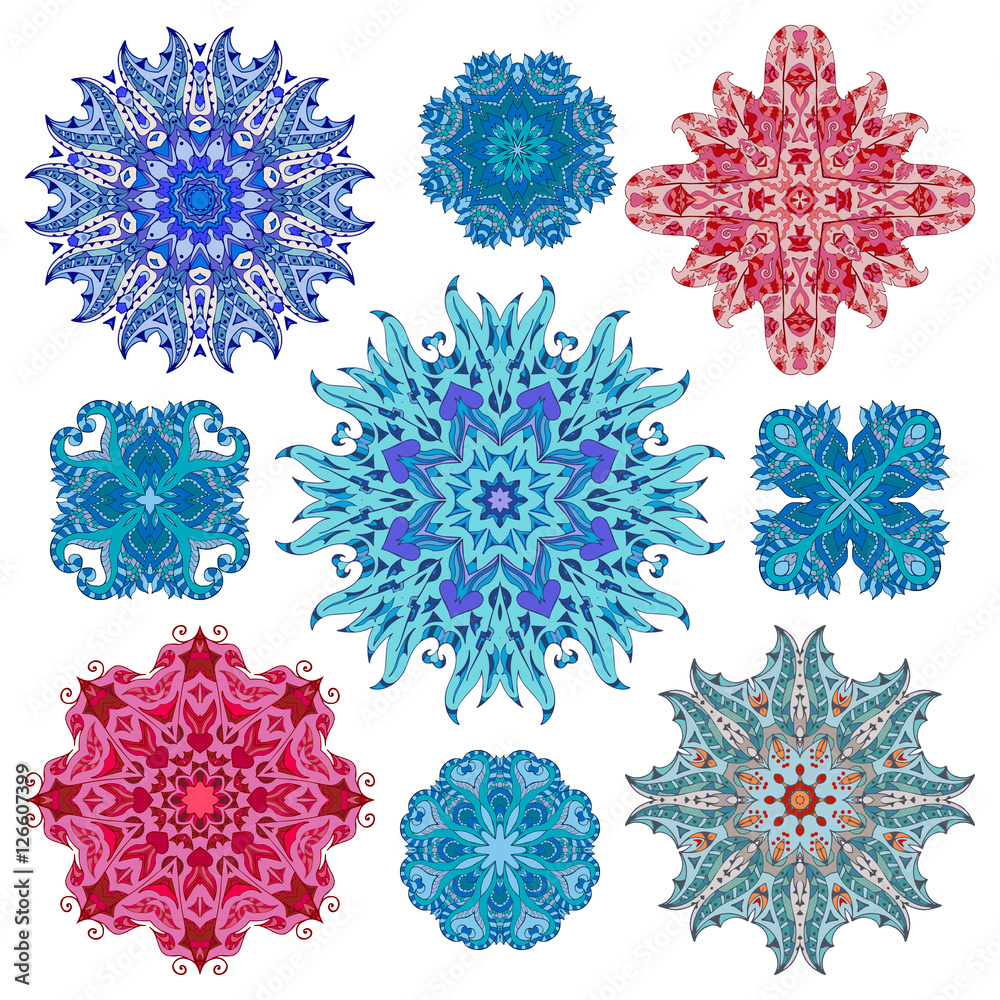Color mandalas Stock Vector | Adobe Stock