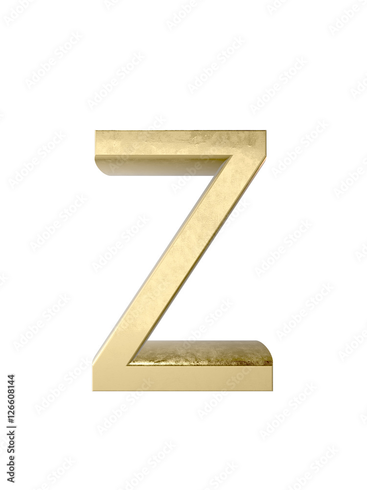 Fototapeta premium Metal alphabet. 3D rendering