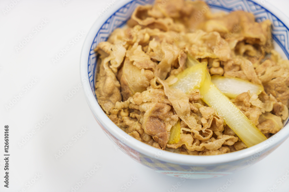 Japanese traditional dish Beef teriyaki with rice Japanese traditional dish Beef teriyaki with rice