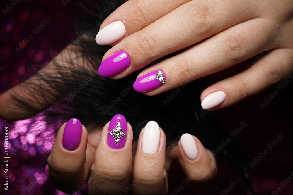 Beautiful bright natural nails with perfect clean manicure. Nail drill machine and cuticle nipper are used simultaneously to make such a clean manicure.