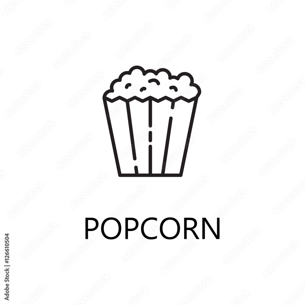 Popcorn line icon