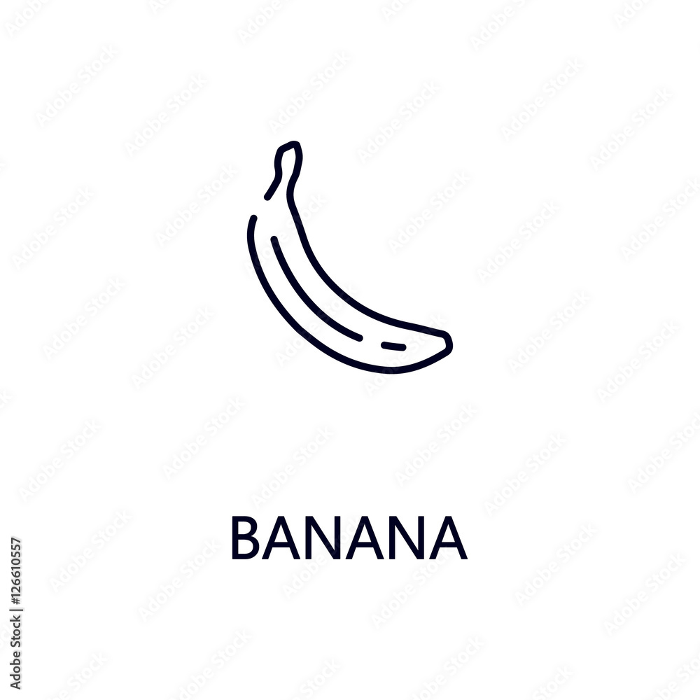 Banana line icon Banana line icon