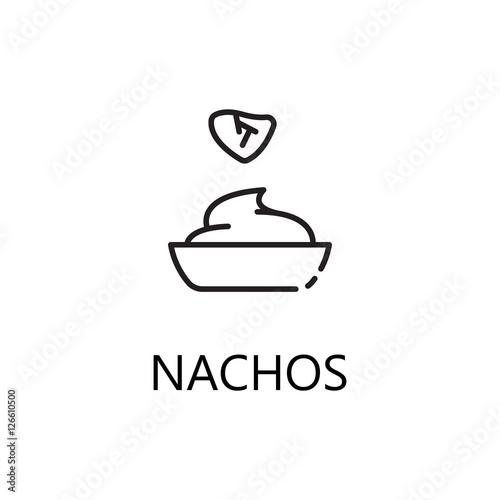 Nachos line icon